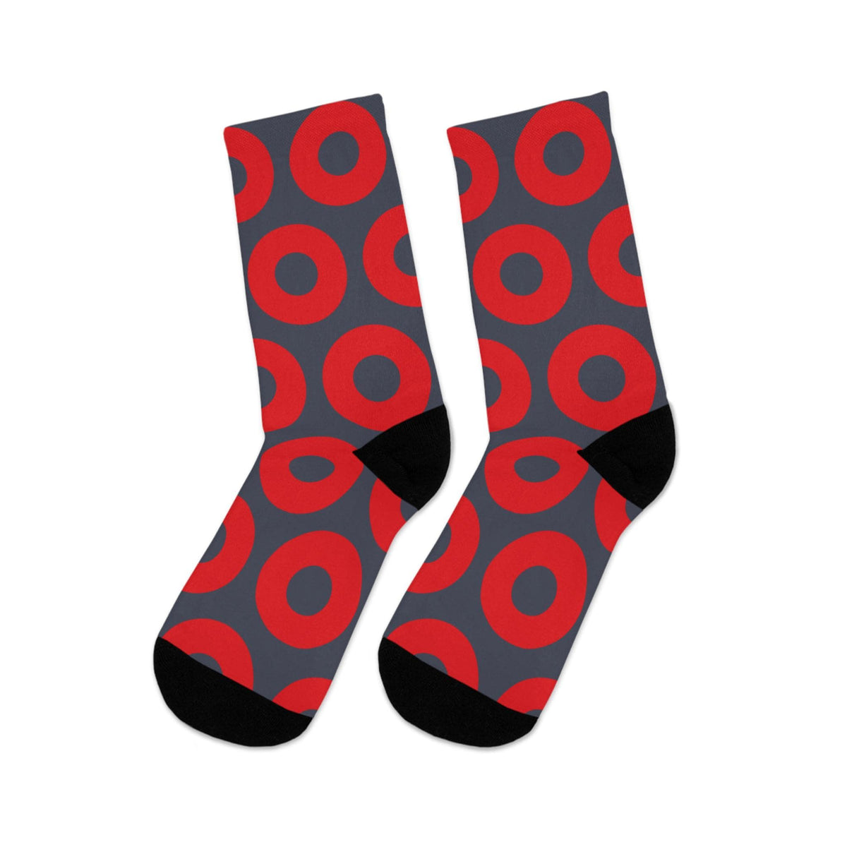 Red & Blue Fishman Donut Crew Socks – alternate view 10