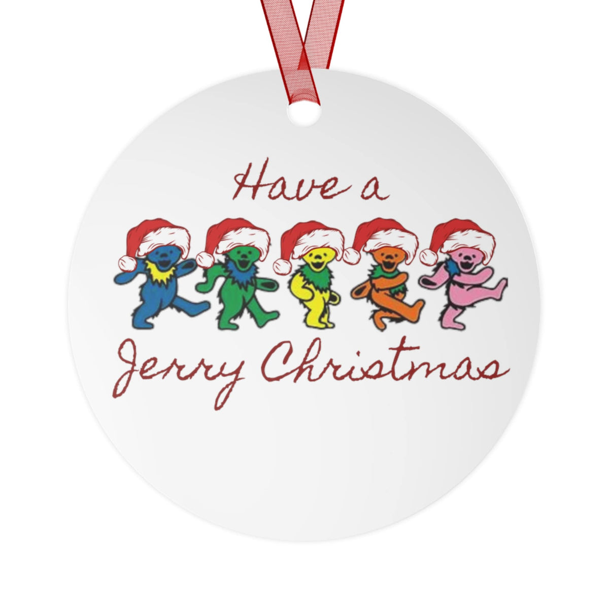 Jerry Christmas Dancing Bear Metal Ornament, Deadhead Holiday Decor – alternate view 2