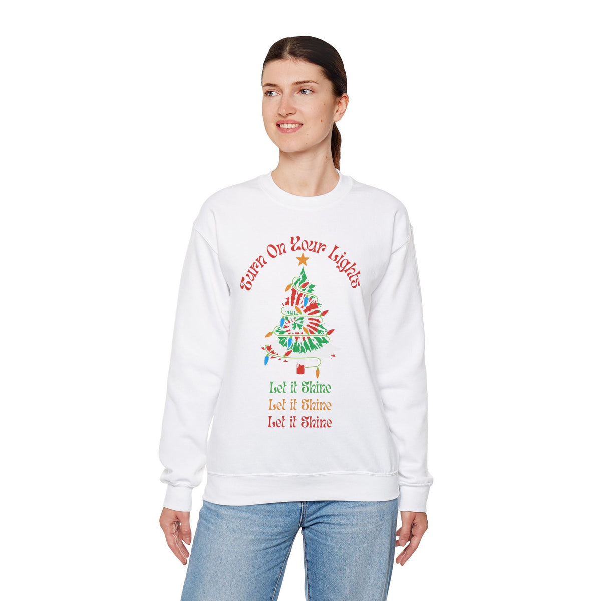 Tie Dye Christmas Tree Sweatshirt, Dead Holiday – alternate view 10