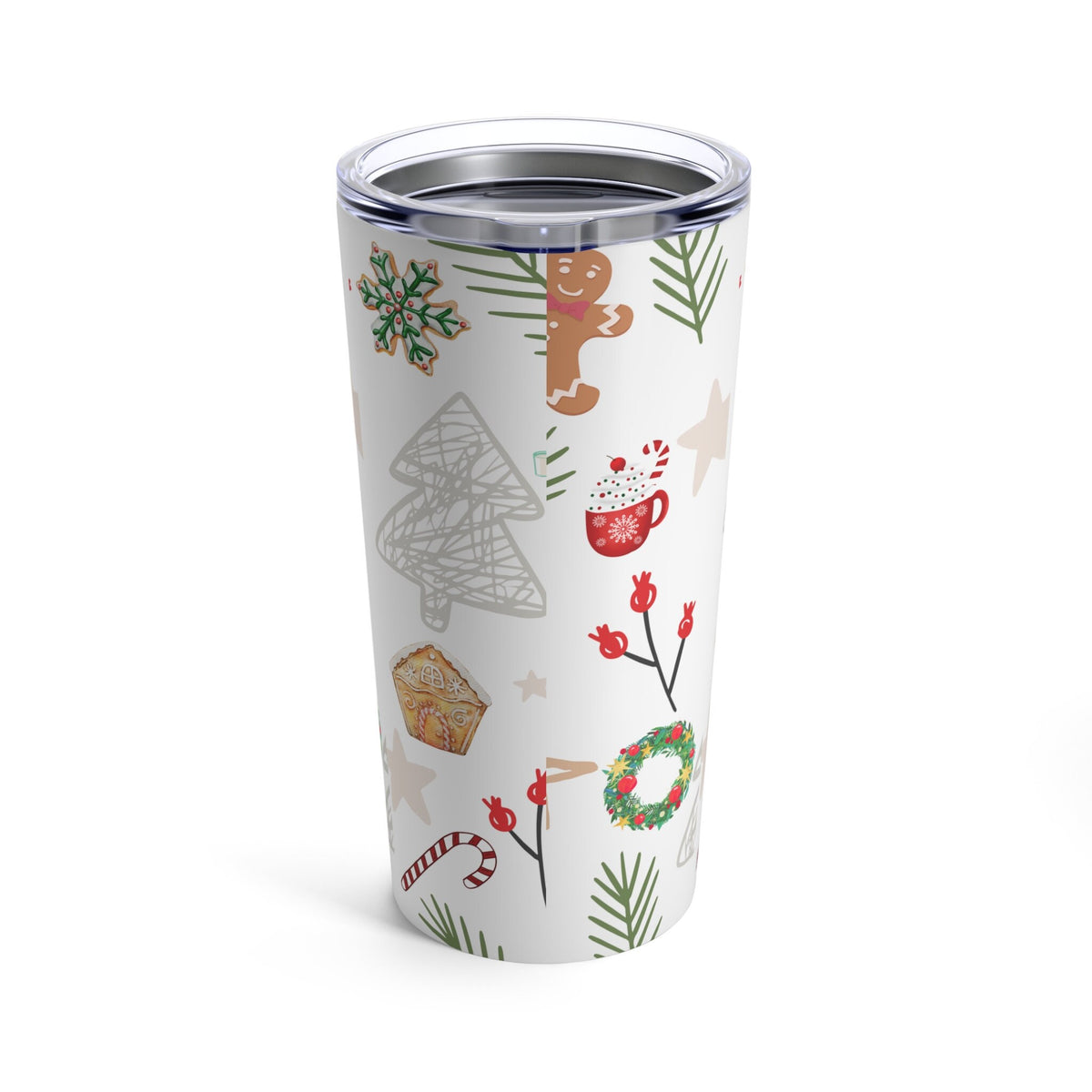 Christmas Pattern Tumbler: Festive Holiday Drink, 20 oz – alternate view 2