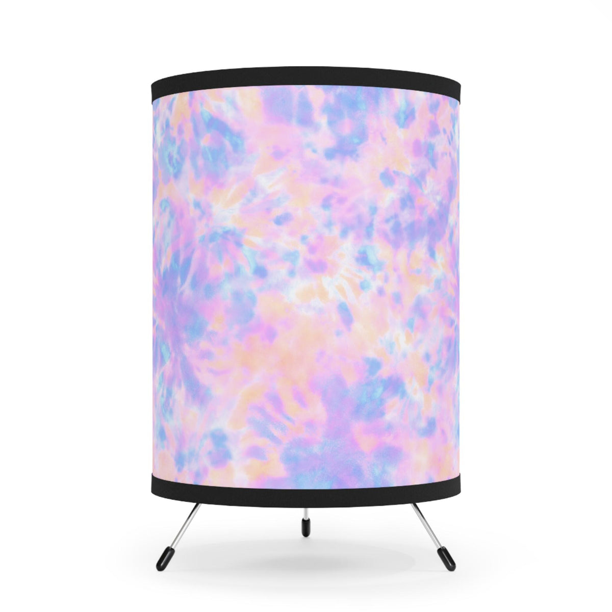 Tie Dye Abstract Tripod Lamp, Boho Chic Light, Home Decor – alternate view 3