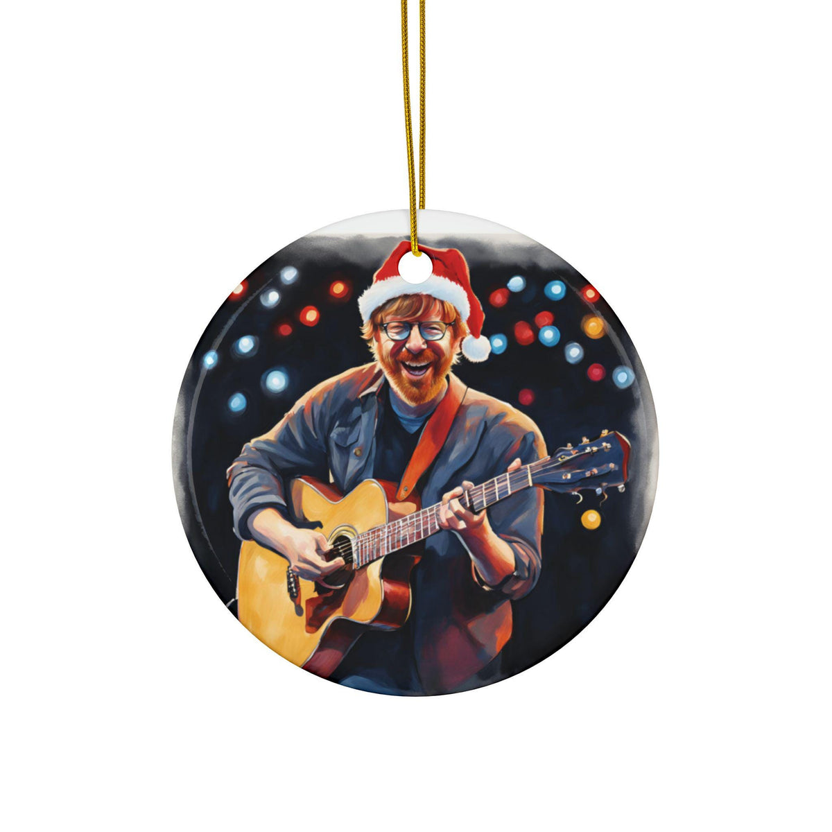 Merry Phishmas! Trey Santa Double-Sided Ceramic Ornament. Phish Christmas ornament. Available… – alternate view 3