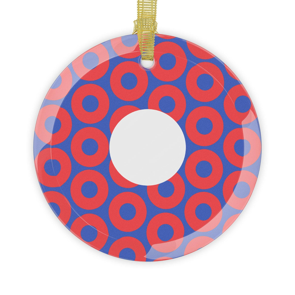 Phish Donut Pattern Christmas Ornament, Band Fans Xmas Decor, Glass Baubles, Festival Holiday Decoration – alternate view 3