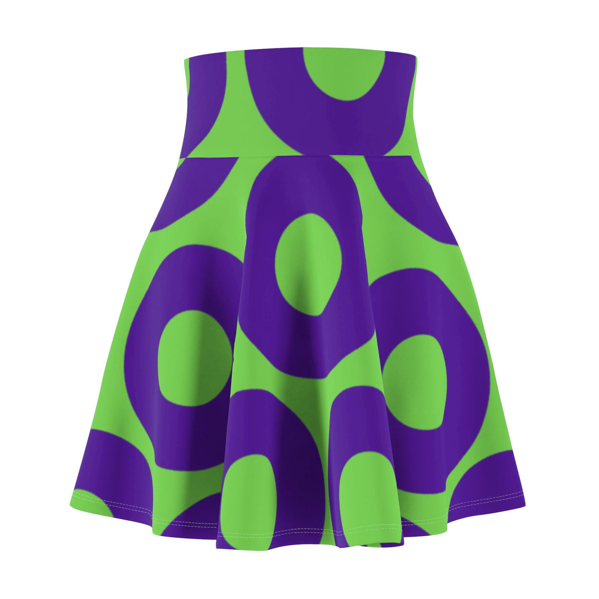 Green & Purple Phish Donut Skater Skirt | Women’s Fishman Festival Skirt – alternate view 4