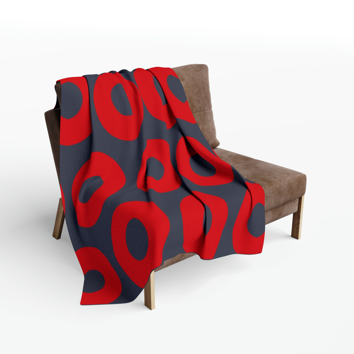 Phish Donuts Fleece Blanket: Red Pattern Throw – alternate view 5