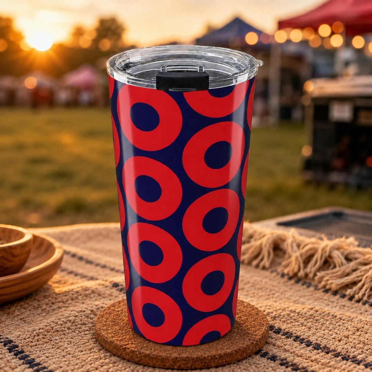 Fishman donut stainless steel travel tumbler