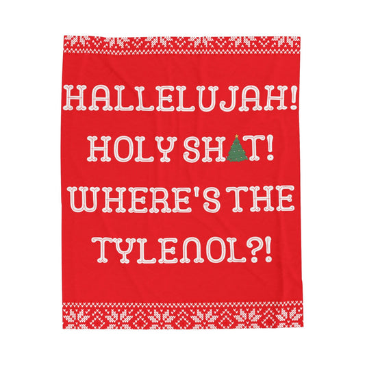 Christmas Vacation Velveteen Plush Blanket: Funny Clark Griswold Quote