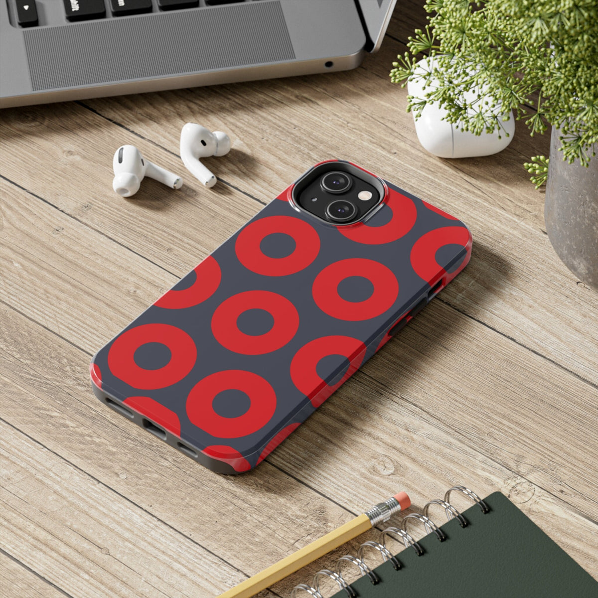 Phish Donut Pattern iPhone Case: Impact Resistant Phone Cover – alternate view 6