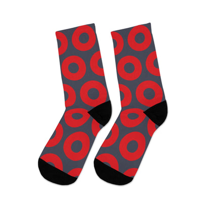 Red & Blue Fishman Donut Crew Socks – alternate view 10
