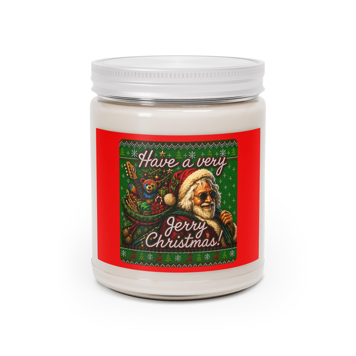 Have a Very Jerry Christmas Santa Candle | Soy Candle, 9oz Jar – alternate view 9