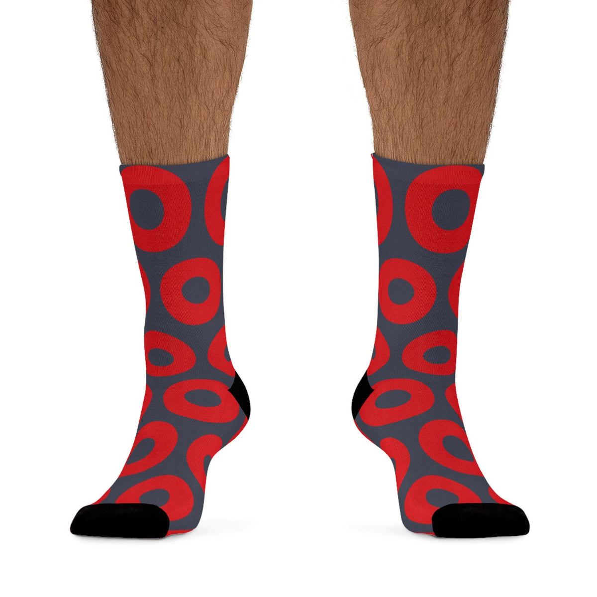 Red & Blue Fishman Donut Crew Socks – alternate view 7