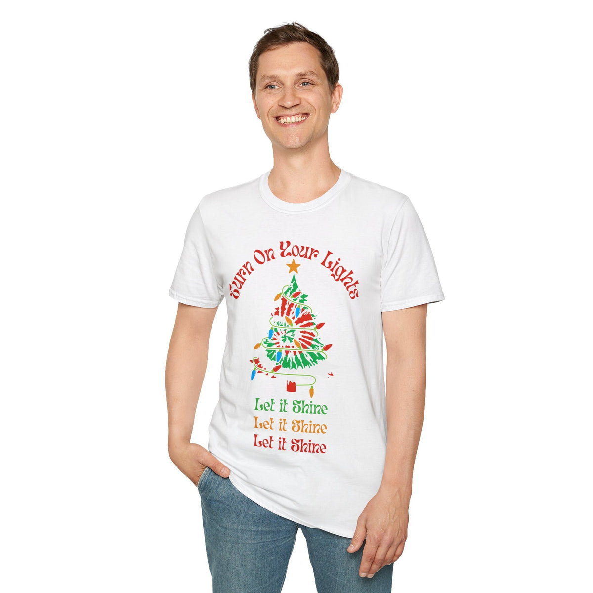 Tie Dye Christmas Tree Shirt: Deadhead Holiday Tee – alternate view 8