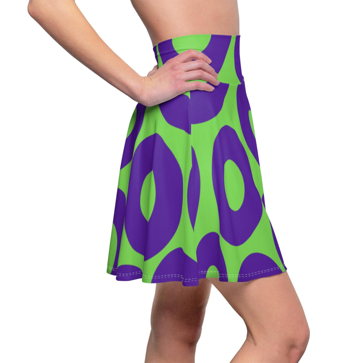 Green & Purple Phish Donut Skater Skirt | Women’s Fishman Festival Skirt – alternate view 2