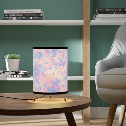 Tie Dye Abstract Tripod Lamp, Boho Chic Light, Home Decor – alternate view 2