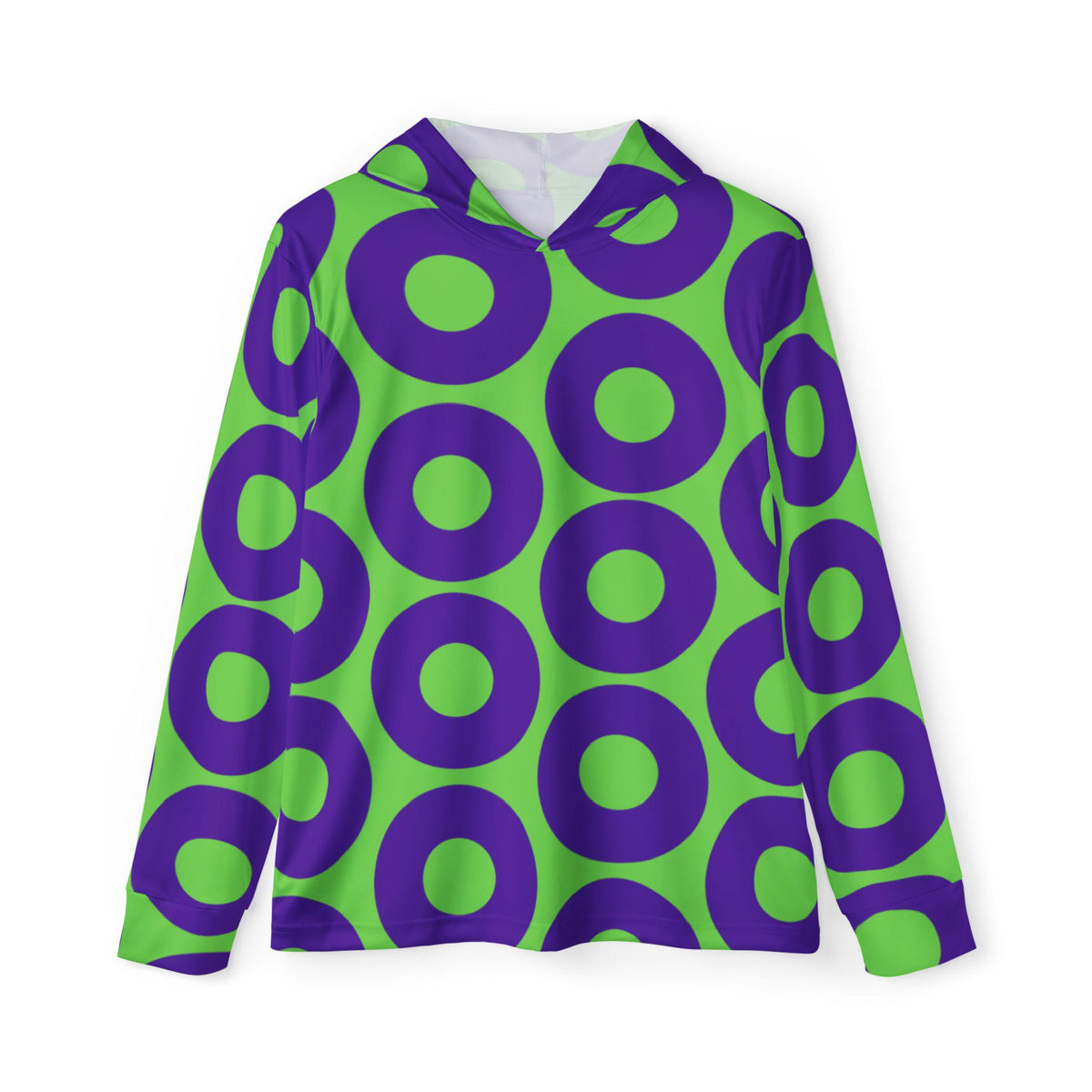 Green & Purple Fishman Donut UPF 50+ Performance Sun Hoodie – alternate view 5
