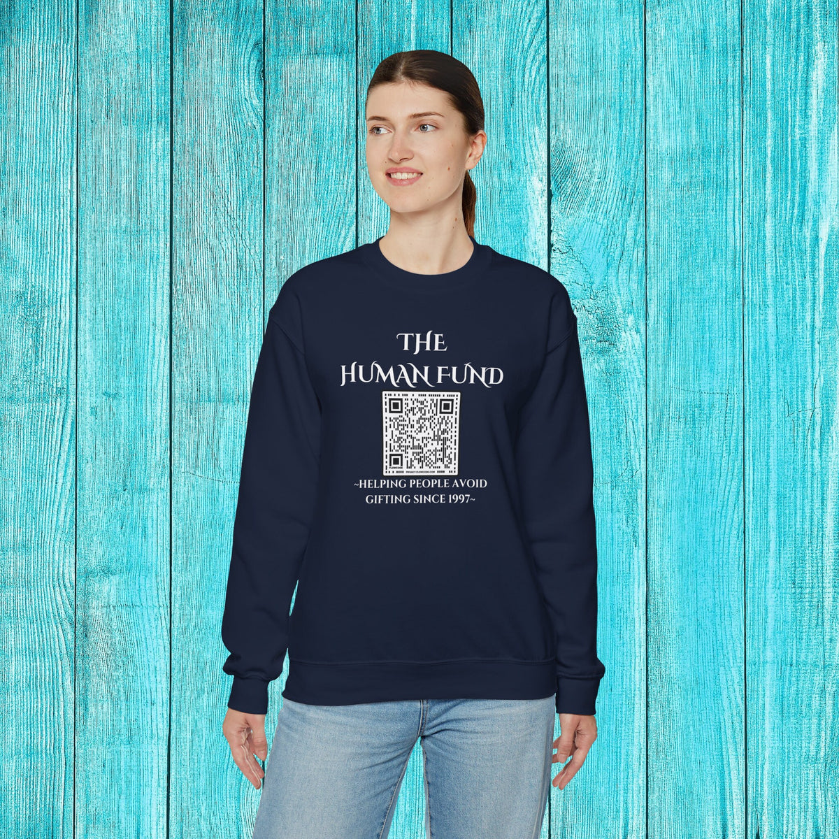 The Human Fund Sweatshirt: Funny Costanza Crewneck – alternate view 6
