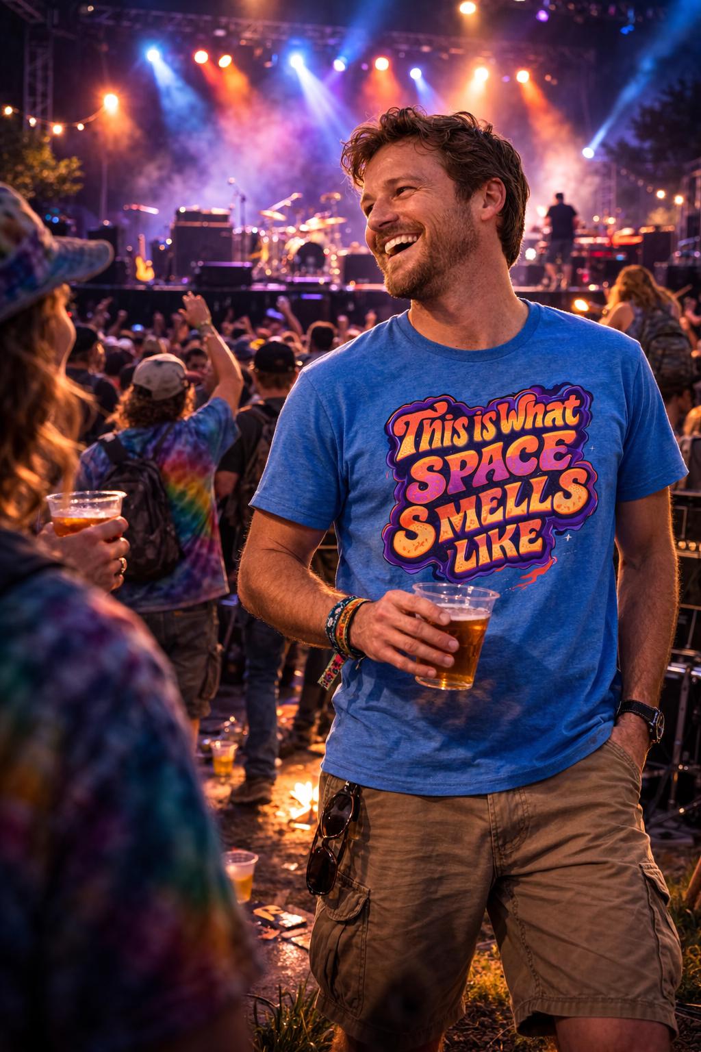 S.A.N.T.O.S. Phish Tri-Blend T-Shirt | Retro Lot Tee | Jam Band Concert Shirt – alternate view 4