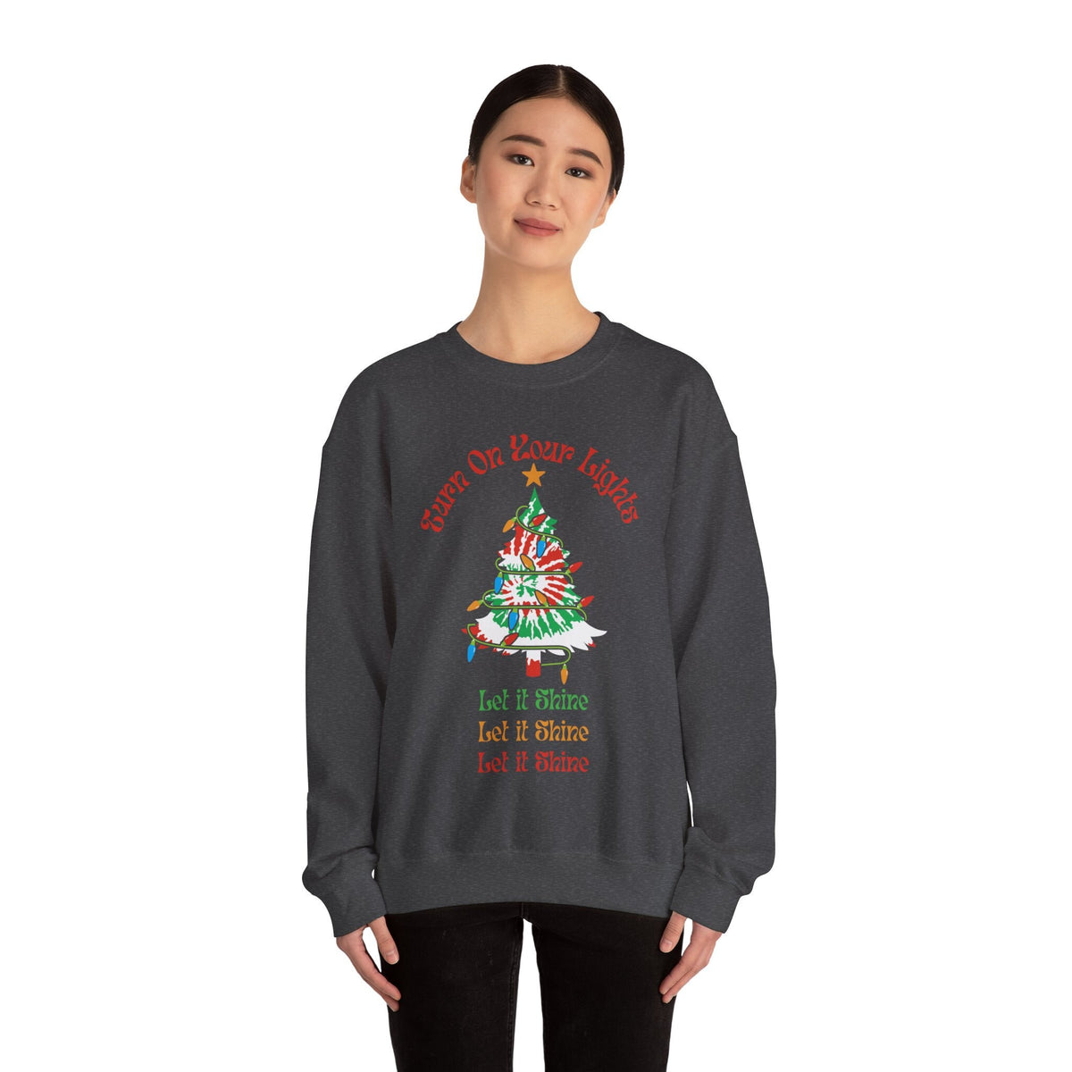 Tie Dye Christmas Tree Sweatshirt, Dead Holiday – alternate view 7