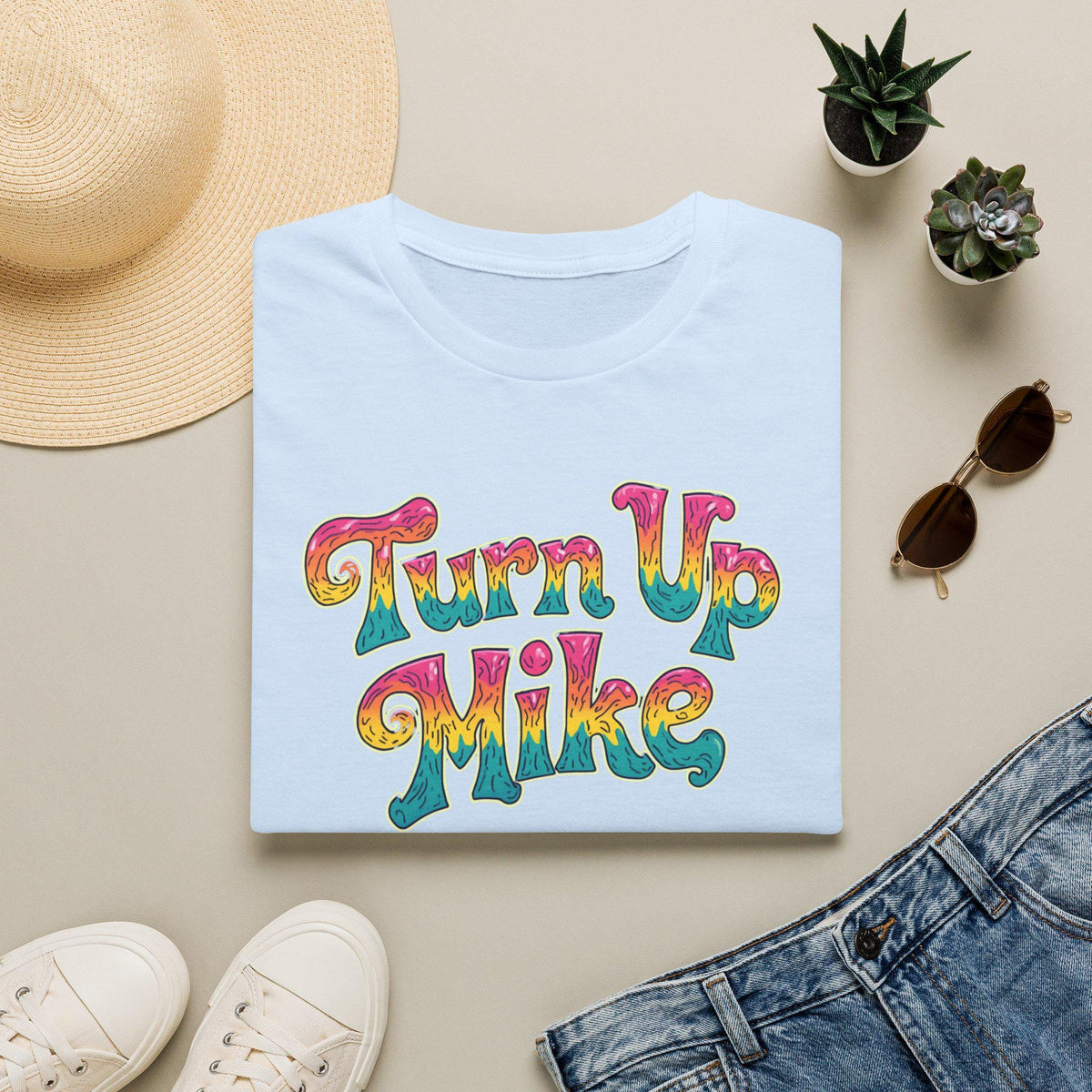 Turn Up Mike Phish T-Shirt, Retro Tie-Dye Lettering Lot Shirt – alternate view 5