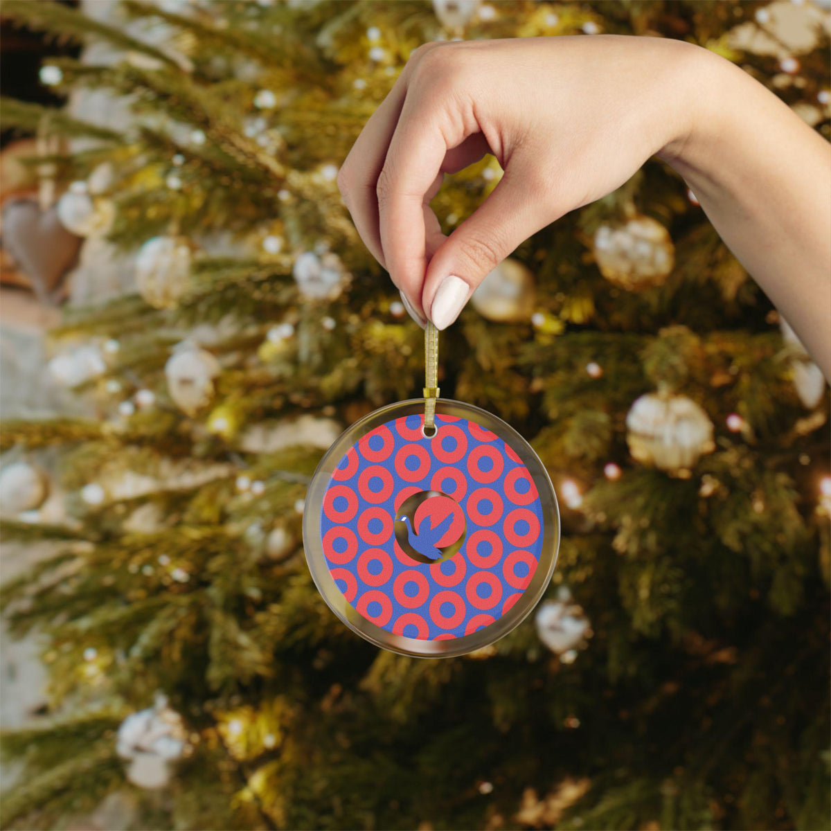 Phish Donuts Pattern and Goose Christmas Ornament, Band Fans Xmas Decor – alternate view 2