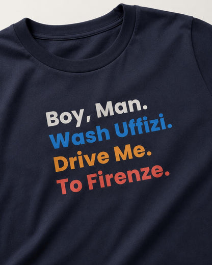 YEM Boy Man Wash Uffizi T-Shirt | Unisex Concert Tee – alternate view 4