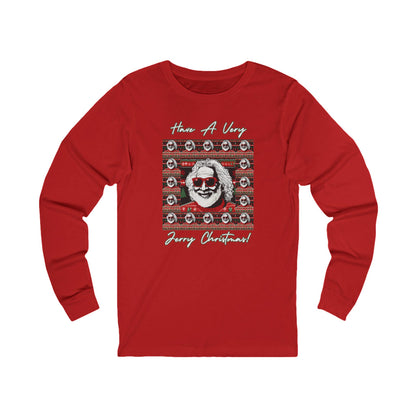 Garcia Santa Have a Very Jerry Christmas Holiday Ugly Christmas Long Sleeve Shirt – alternate view 2