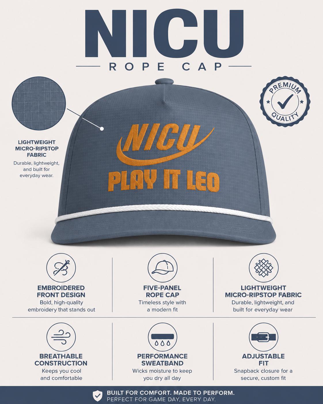 Play It Leo NICU Rope Cap | Phish Inspired Embroidered Hat | Shakedown Lot Style – alternate view 2
