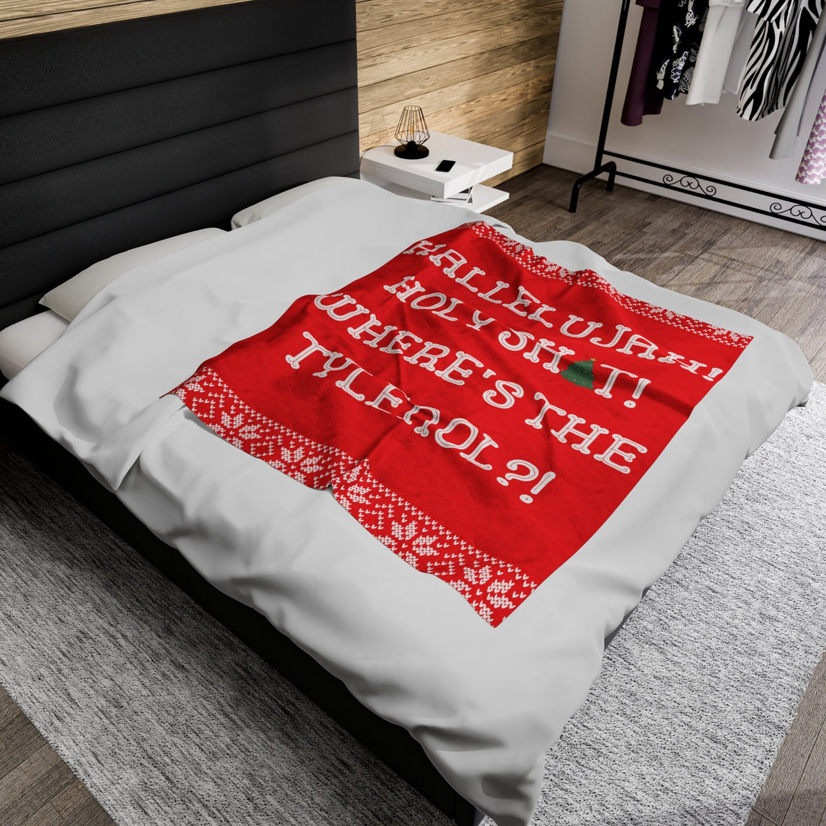Christmas Vacation Velveteen Plush Blanket: Funny Clark Griswold Quote – alternate view 3