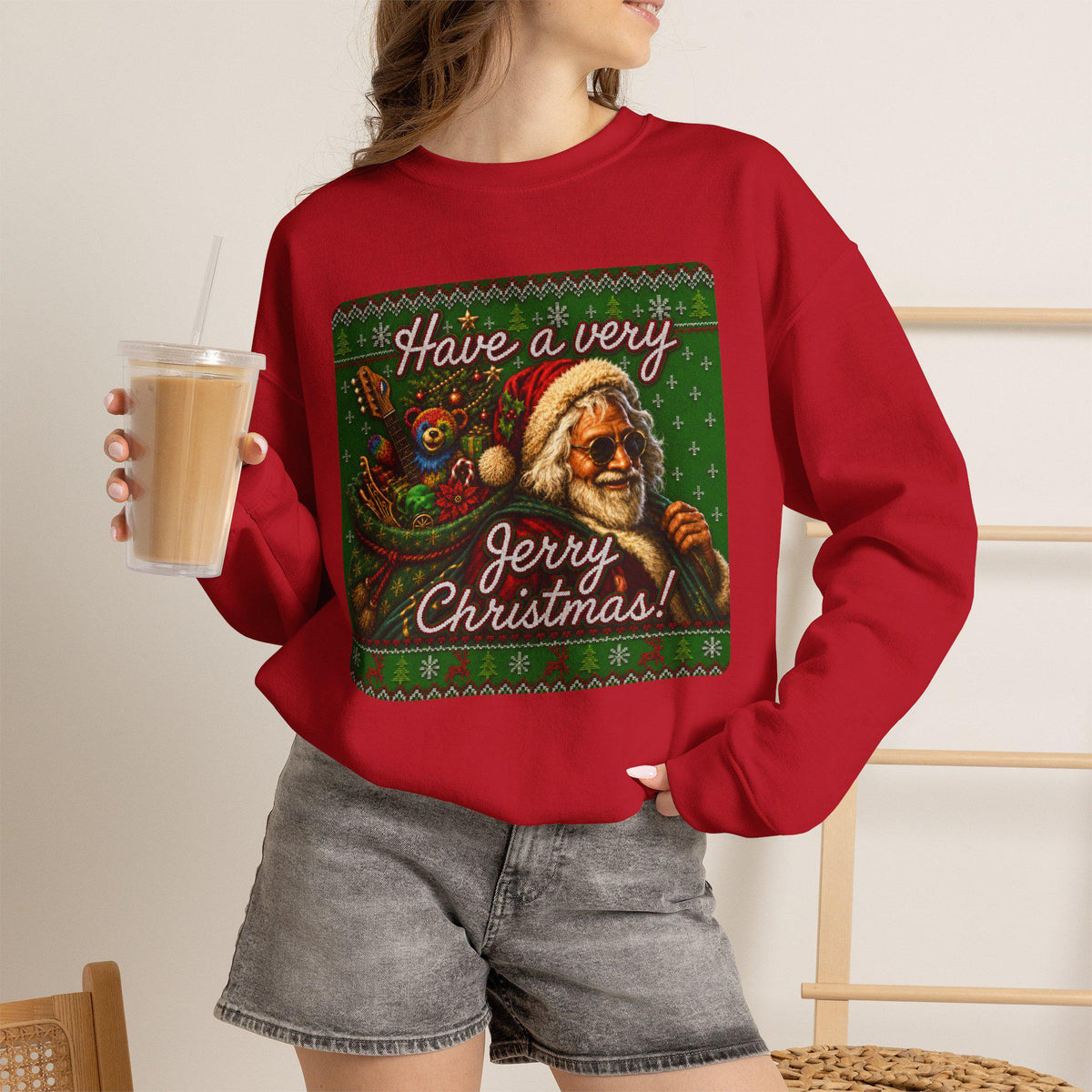 Jerry Garcia Santa sweatshirt