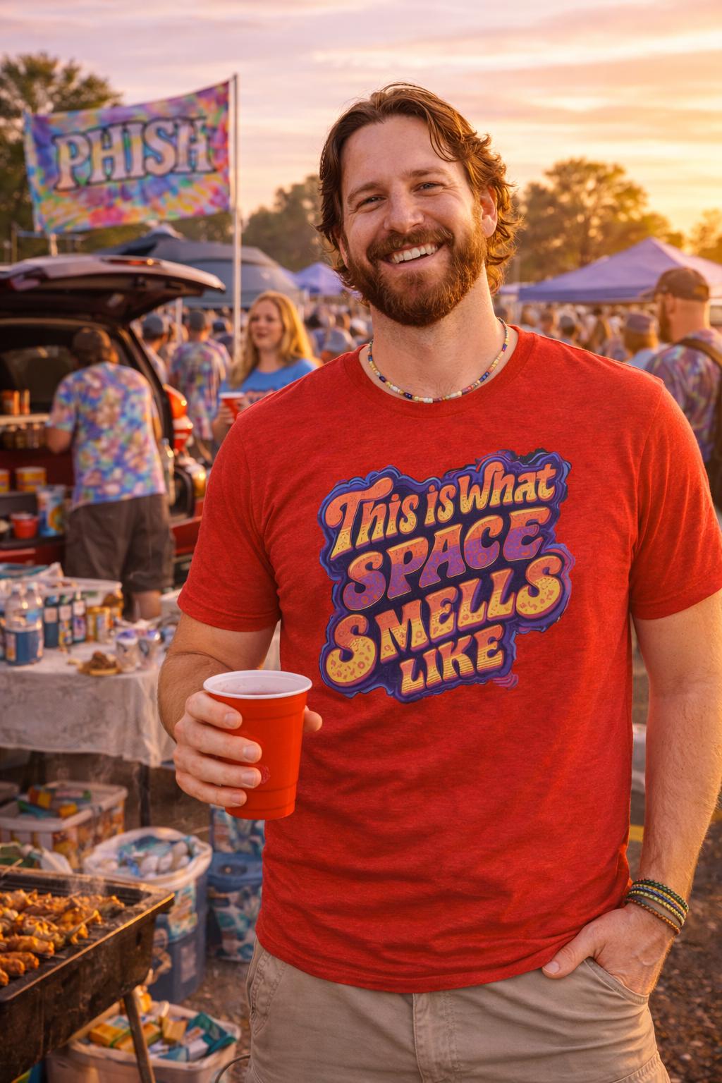 S.A.N.T.O.S. Phish Tri-Blend T-Shirt | Retro Lot Tee | Jam Band Concert Shirt – alternate view 2