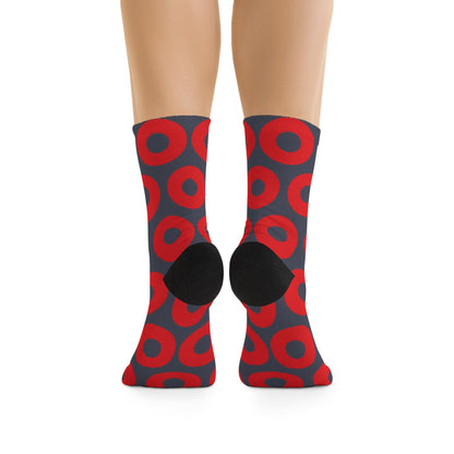 Red & Blue Fishman Donut Crew Socks – alternate view 6
