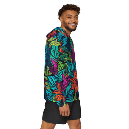 Tropical Flowers Long Sleeve UPF 50+ Hoodie Sunshirt – alternate view 6