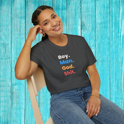 Boy Man God Shit Shirt, YEM Lot Shirt, Unisex Sizing – alternate view 7