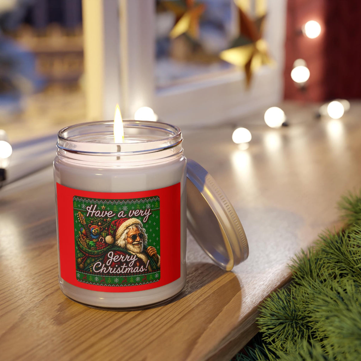 Have a Very Jerry Christmas Santa Candle | Soy Candle, 9oz Jar – alternate view 8