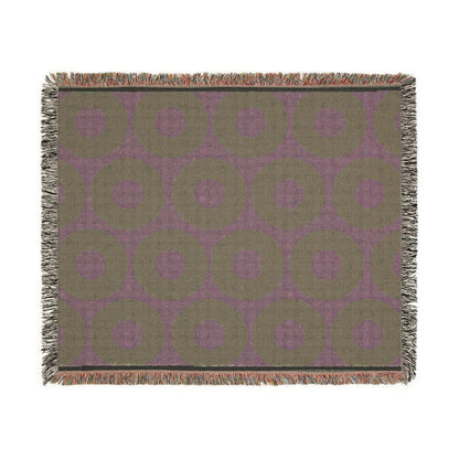 Phish Donuts Woven Blanket: Green and Purple Fishman Throw – alternate view 2