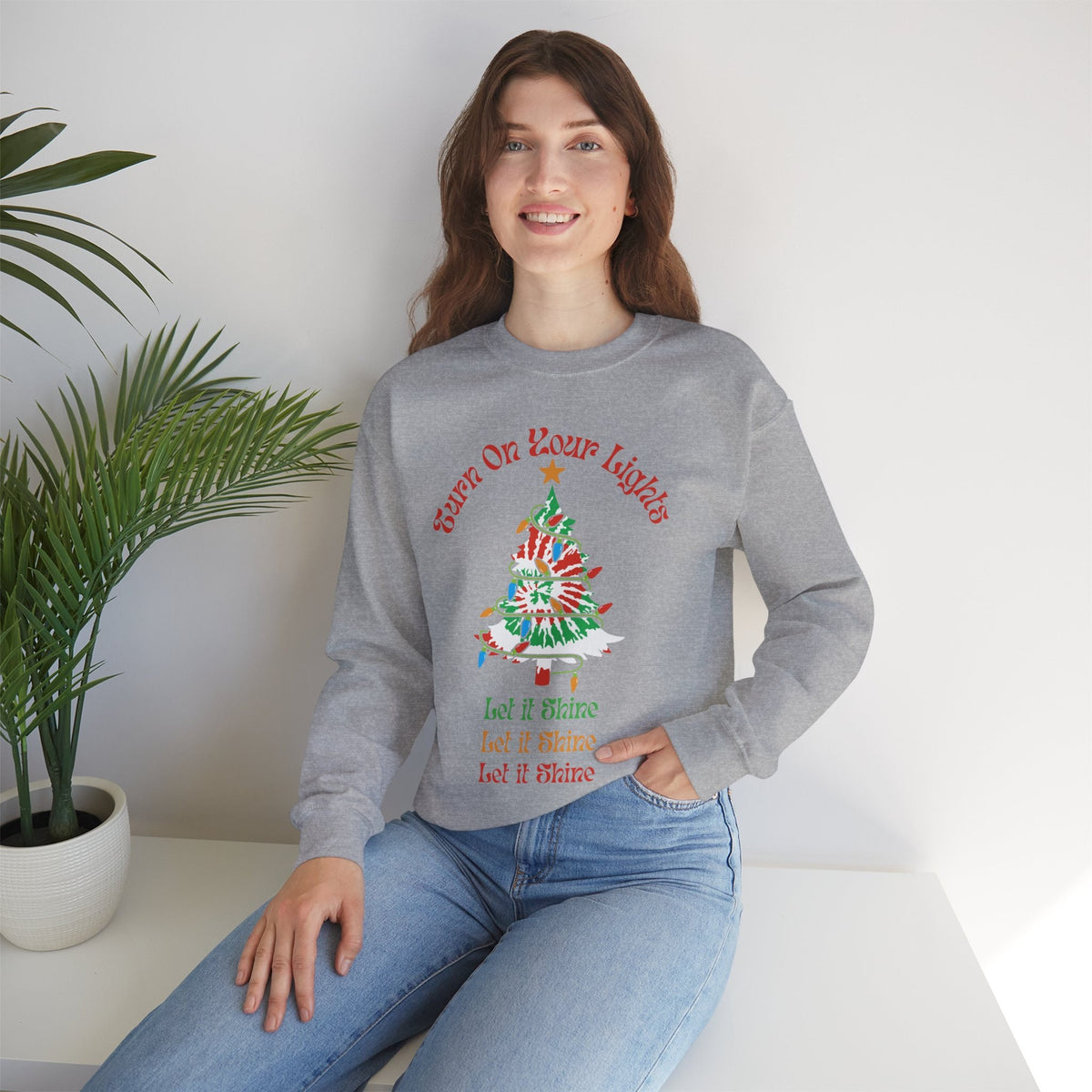 Tie Dye Christmas Tree Sweatshirt, Dead Holiday – alternate view 5