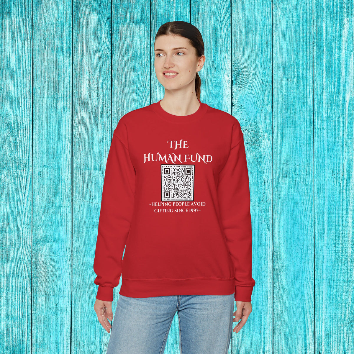 The Human Fund Sweatshirt: Funny Costanza Crewneck – alternate view 3