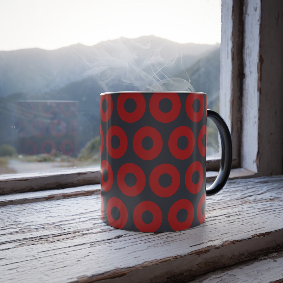 Fishman Donut Heat-Reveal Mug | 11 oz Color-Changing Cup – alternate view 2