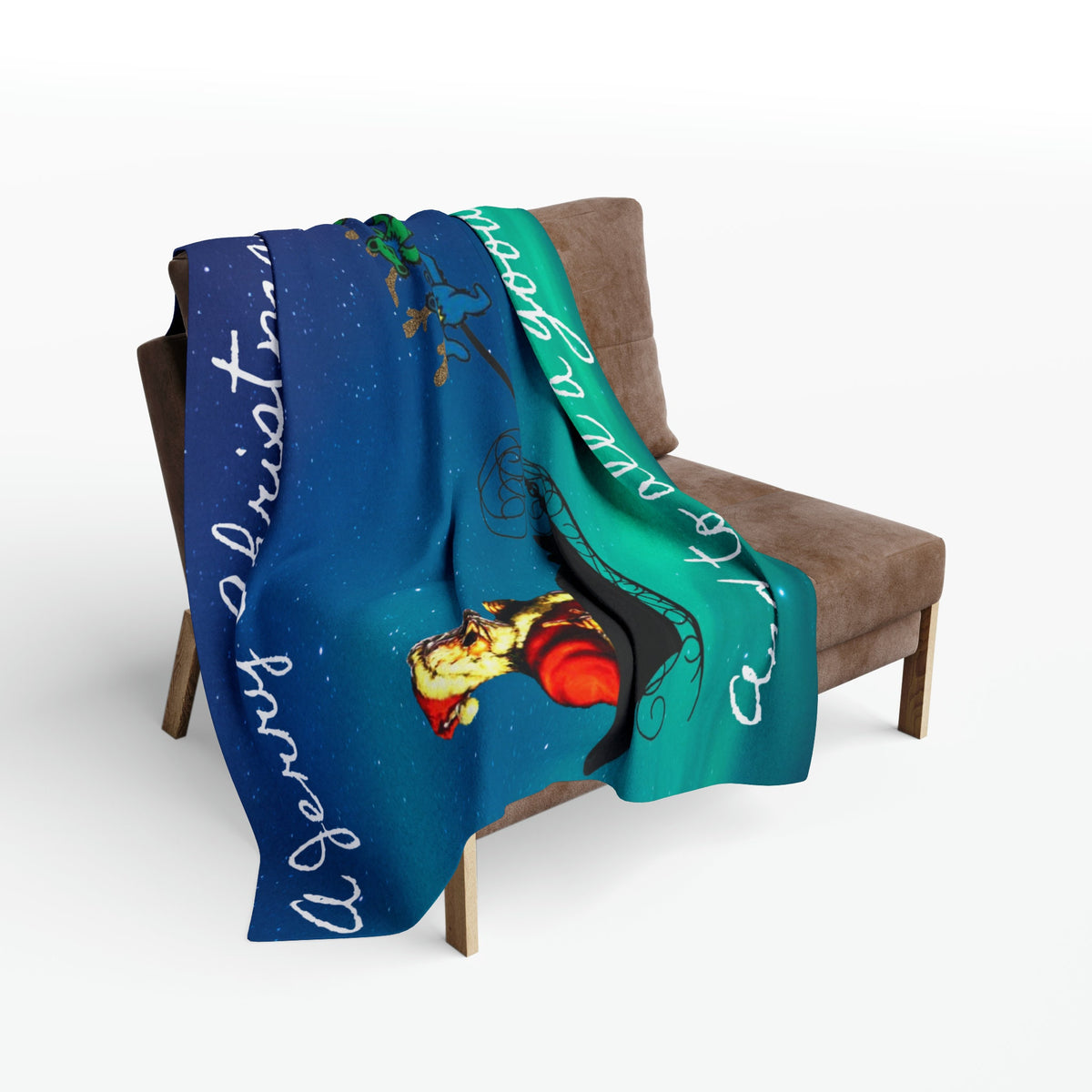 Jerry Garcia Christmas Velveteen Blanket: Santa & Dancing Bears (50"x60") – alternate view 4
