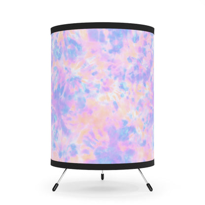 Tie Dye Abstract Tripod Lamp, Boho Chic Light, Home Decor – alternate view 3