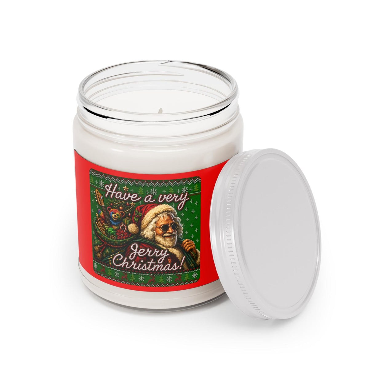 Have a Very Jerry Christmas Santa Candle | Soy Candle, 9oz Jar – alternate view 10