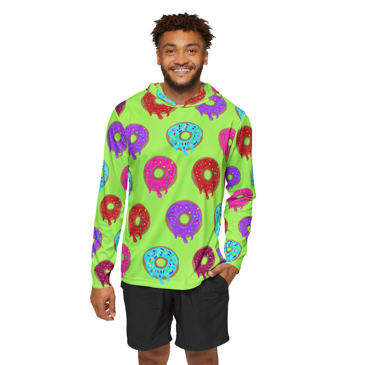 Fishman Donuts Drippy Donuts UPF 50+ Performance Hoodie – alternate view 3
