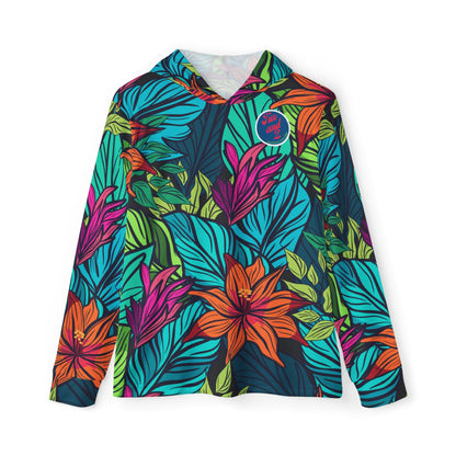 Tropical Flowers Long Sleeve UPF 50+ Hoodie Sunshirt – alternate view 2