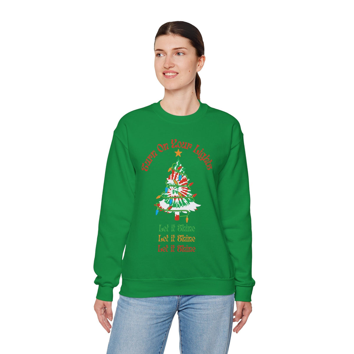 Tie Dye Christmas Tree Sweatshirt, Dead Holiday – alternate view 9