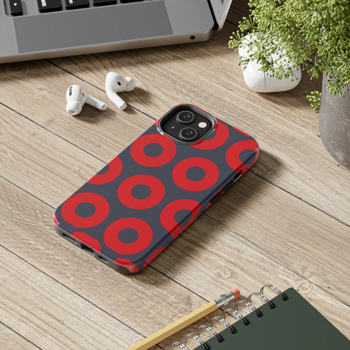 Phish Donut Pattern iPhone Case: Impact Resistant Phone Cover – alternate view 3