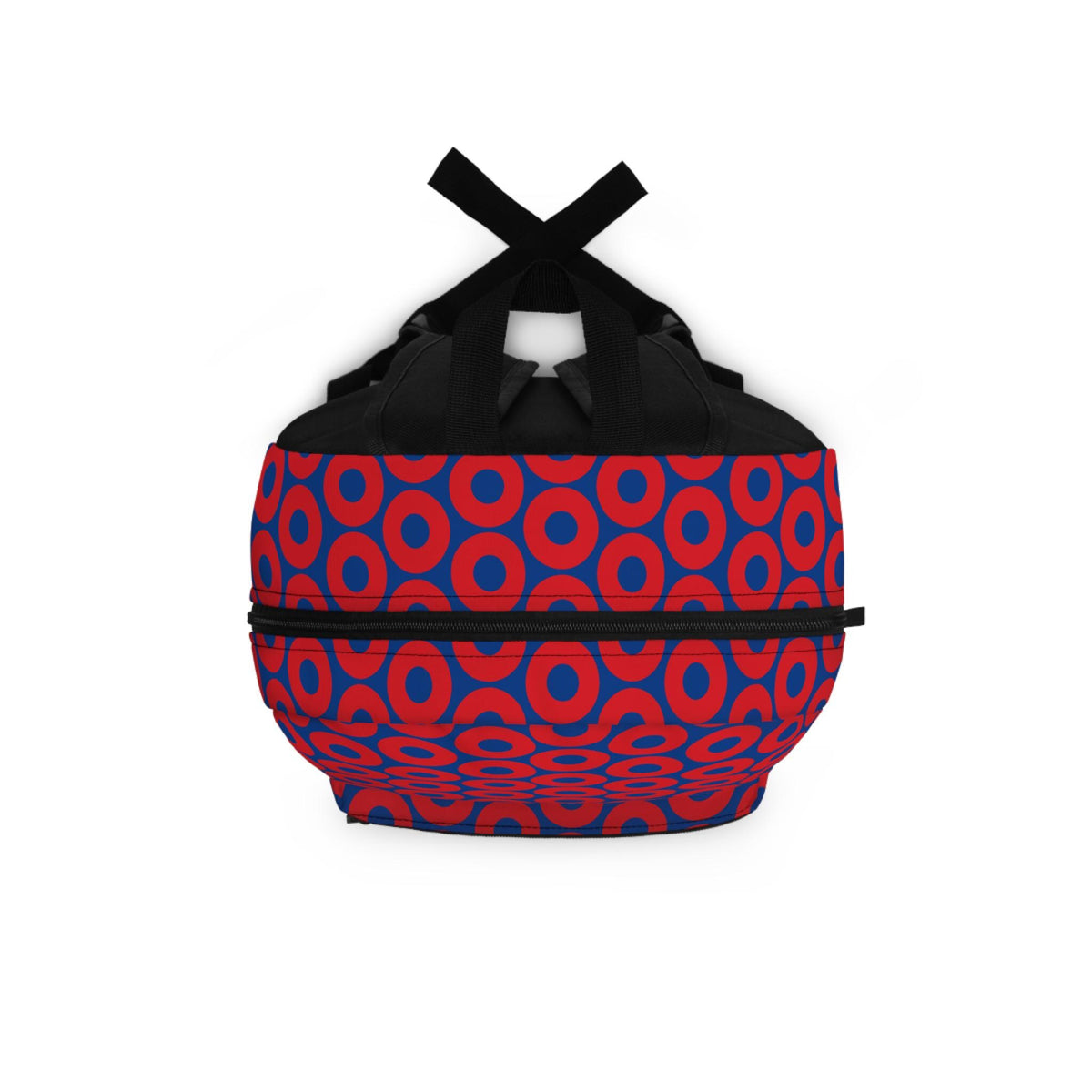 Red and Blue Phish Donut Pattern Backpack – alternate view 4