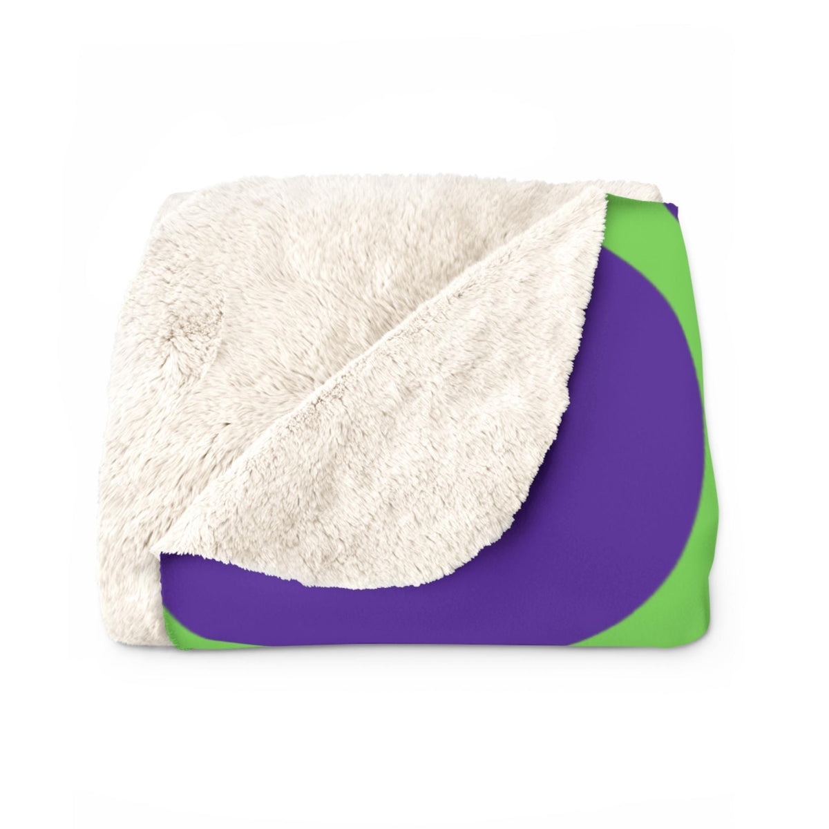 Green & Purple Fishman Donut Sherpa Blanket – alternate view 4
