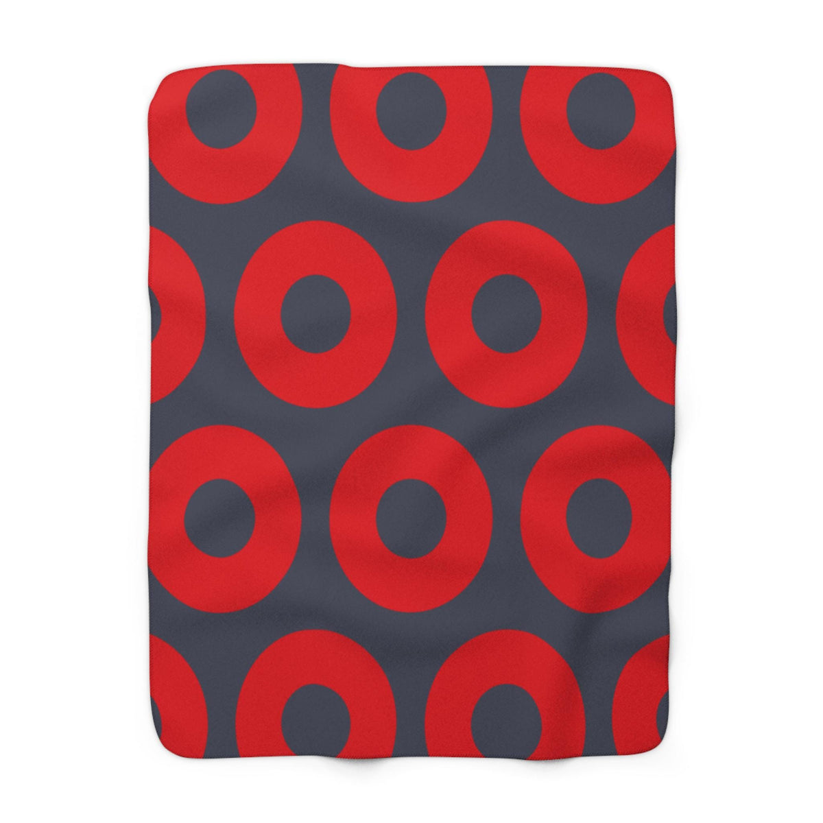 Red & Blue Fishman Donut Sherpa Blanket – alternate view 6