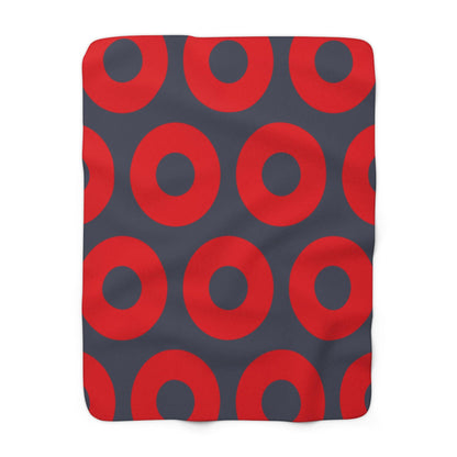 Red & Blue Fishman Donut Sherpa Blanket – alternate view 6