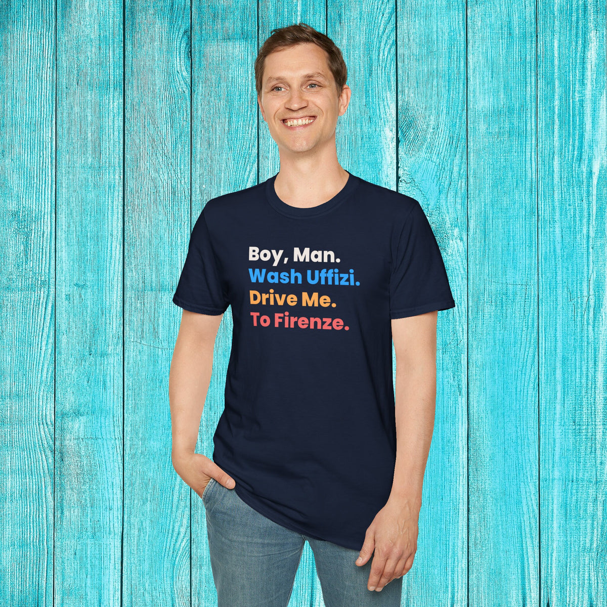 YEM Boy Man Wash Uffizi T-Shirt | Unisex Concert Tee – alternate view 9